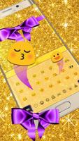 Glitter Gold Bow Keyboard 截图 2