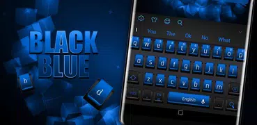 Modern Black Blue Keyboard