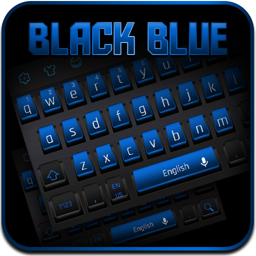 Modern Black Blue Keyboard