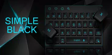 Moderna tastiera nera semplice
