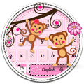 Monkey Cute Keyboard Theme