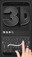 3D Matte Black Business Keyboard Theme Ekran Görüntüsü 1