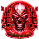 Neon Tech Red Skull Keyboard Theme APK