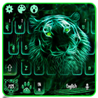 Neon Tiger Keyboard Theme ไอคอน