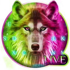 Live Neon Wolf Keyboard