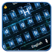 blue circuit electricity keyboard neon tech