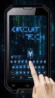blue circuit electricity keyboard neon tech Cartaz