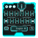 neon blue future keyboard light robot APK