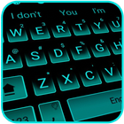 Thème de clavier bleu néon icône