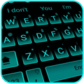 Neon Blue Keyboard Theme
