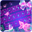 Neon butterfly typewriter