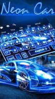 Neon Cool Car Keyboard Theme ポスター