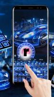 Neon Cool Car Keyboard Theme スクリーンショット 1