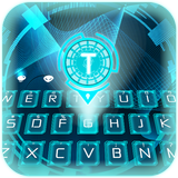 Neon hologram cheetah keyboard icon