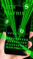 Neon Matrix Keyboard Affiche