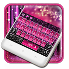 neon pink sexy keyboard black glittering light иконка