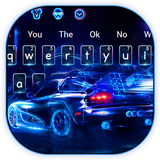 Neon Racing Car Keyboard icon