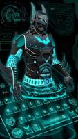 3D Neon Hero Keyboard Theme screenshot 1