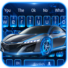Neon Sports Car Keyboard Theme icône