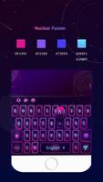nuclear fusion keyboard purple neon pink poster