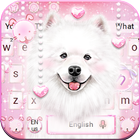 Smiling Angel Samoyed Keyboard أيقونة