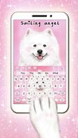 Smiling Angel Samoyed Keyboard poster