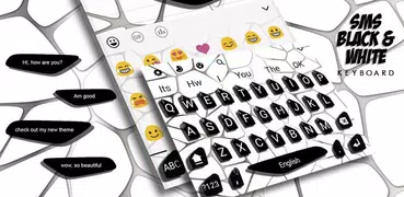 Sms Black and White keyboard Theme