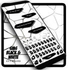 Sms Black and White keyboard Theme 圖標