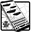 Sms Black and White keyboard Theme APK