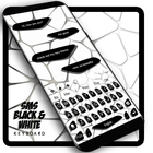 Sms Black and White keyboard Theme icône