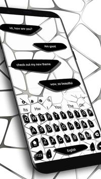 Sms Black and White keyboard Theme poster