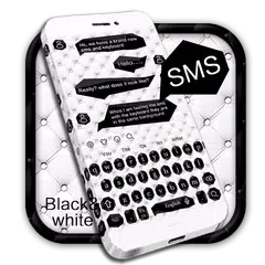 Tastiera SMS in bianco e nero