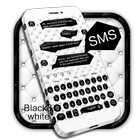 SMS Black and White Keyboard icône
