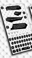 SMS Black and White Keyboard Affiche