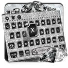 Silver Black Diamond  Keyboard Theme icon