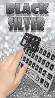 Silver Black Diamond  Keyboard Theme capture d'écran 1