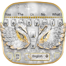 Silver Diamond Swan Keyboard Theme APK