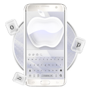 Silver Glass Apple Keyboard Theme APK