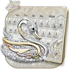 Silver Swan Keyboard Theme APK Herunterladen