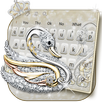 Silver Swan Keyboard Theme APK