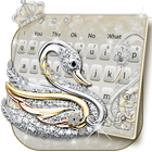 Thème Clavier Argent Swan icône