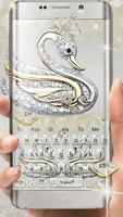 Silver Swan Keyboard Theme پوسٹر