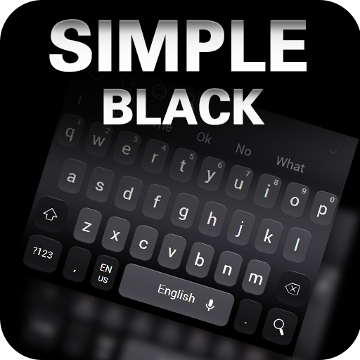 Tema simple del teclado negro