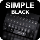 Tema simple del teclado negro icono