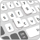 Einfache Schwarz-Weiß-Tastatur Zeichen