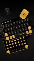 Simple Black Yellow Keyboard poster