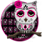 Sugar Skull Owl Keyboard Theme أيقونة