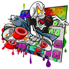 Skate Graffiti Skull Keyboard icon