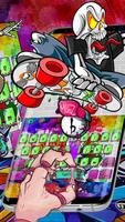 Skate Graffiti Skull Keyboard screenshot 1