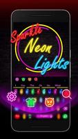 Sparkle Neon Lights  Keyboard Theme poster